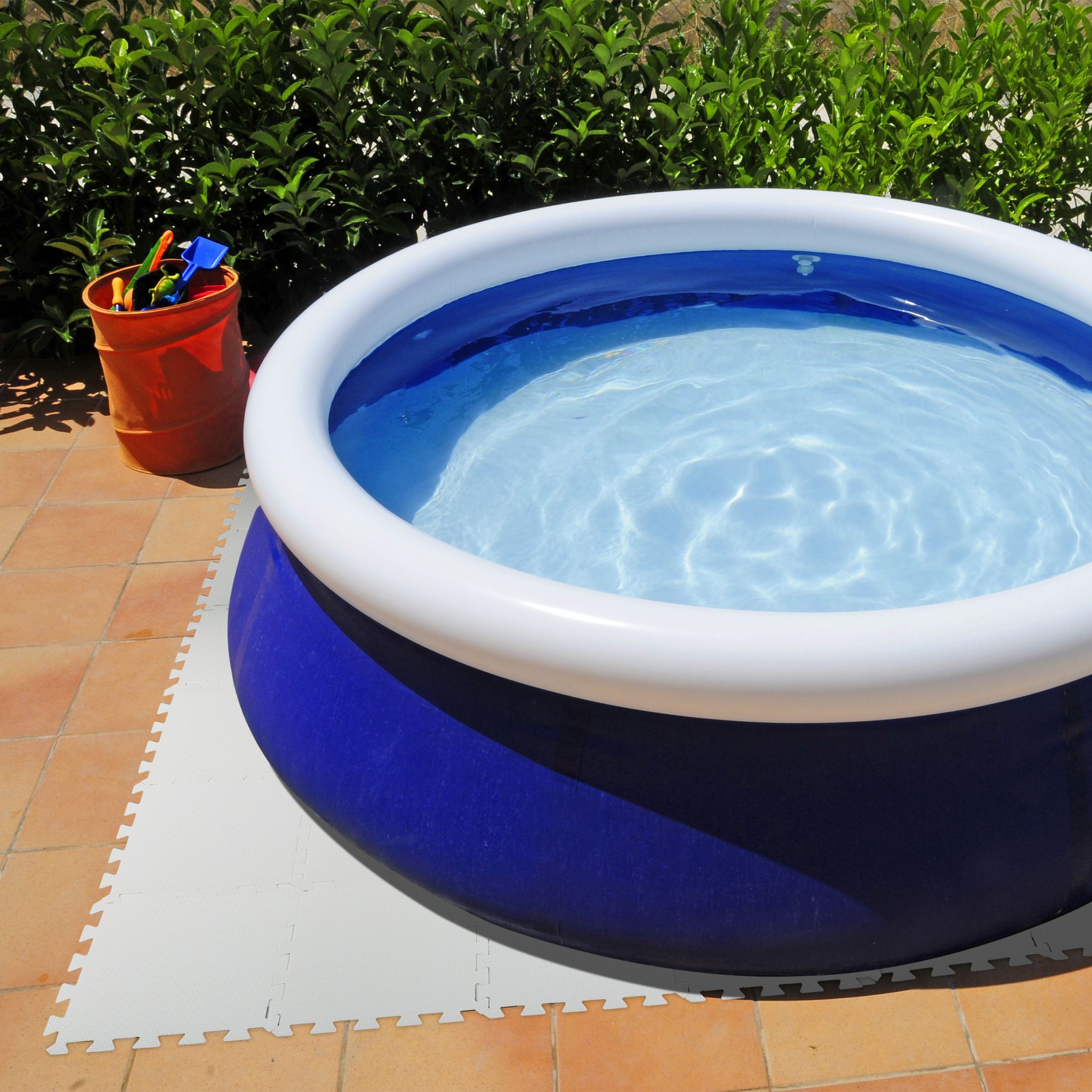 Bodenschutzmatte 30x30cm 24er-Set Weiss von Relaxdays