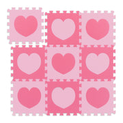Puzzlematte Herz 18-tlg. Pink-Rosa von Relaxdays