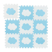Puzzlematte Wolke 18-tlg. Weiss-Blau von Relaxdays
