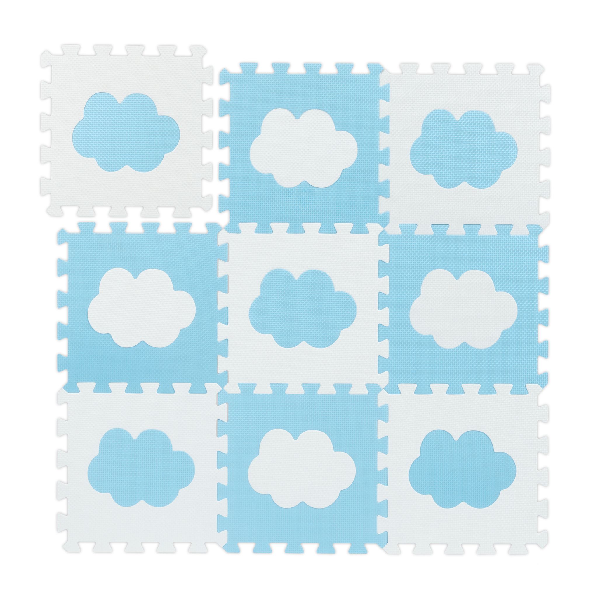 Puzzlematte Wolke 18-tlg. Weiss-Blau von Relaxdays