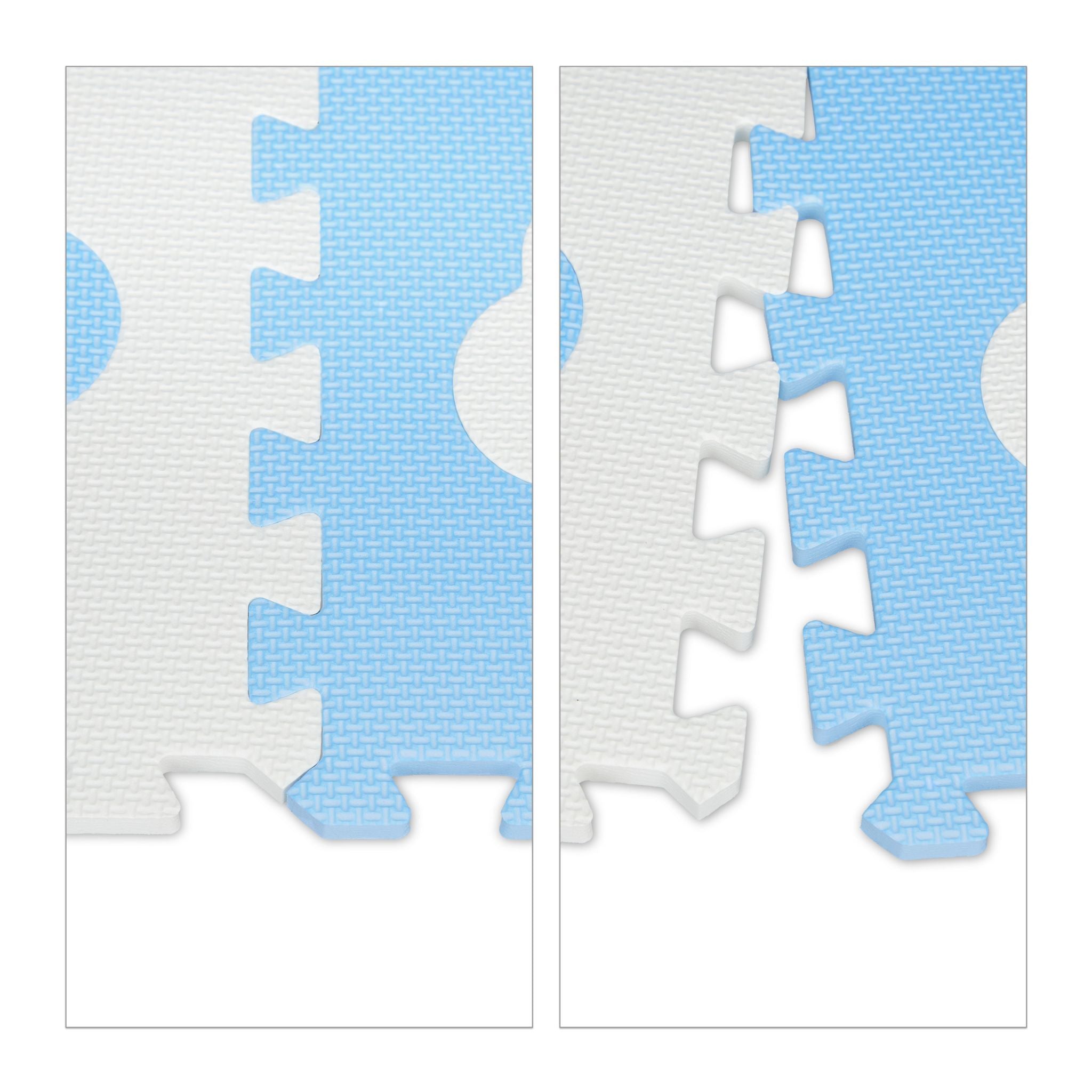 Puzzlematte Wolke 18-tlg. Weiss-Blau von Relaxdays