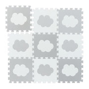 Puzzlematte Wolke 18-tlg. Weiss-Grau von Relaxdays