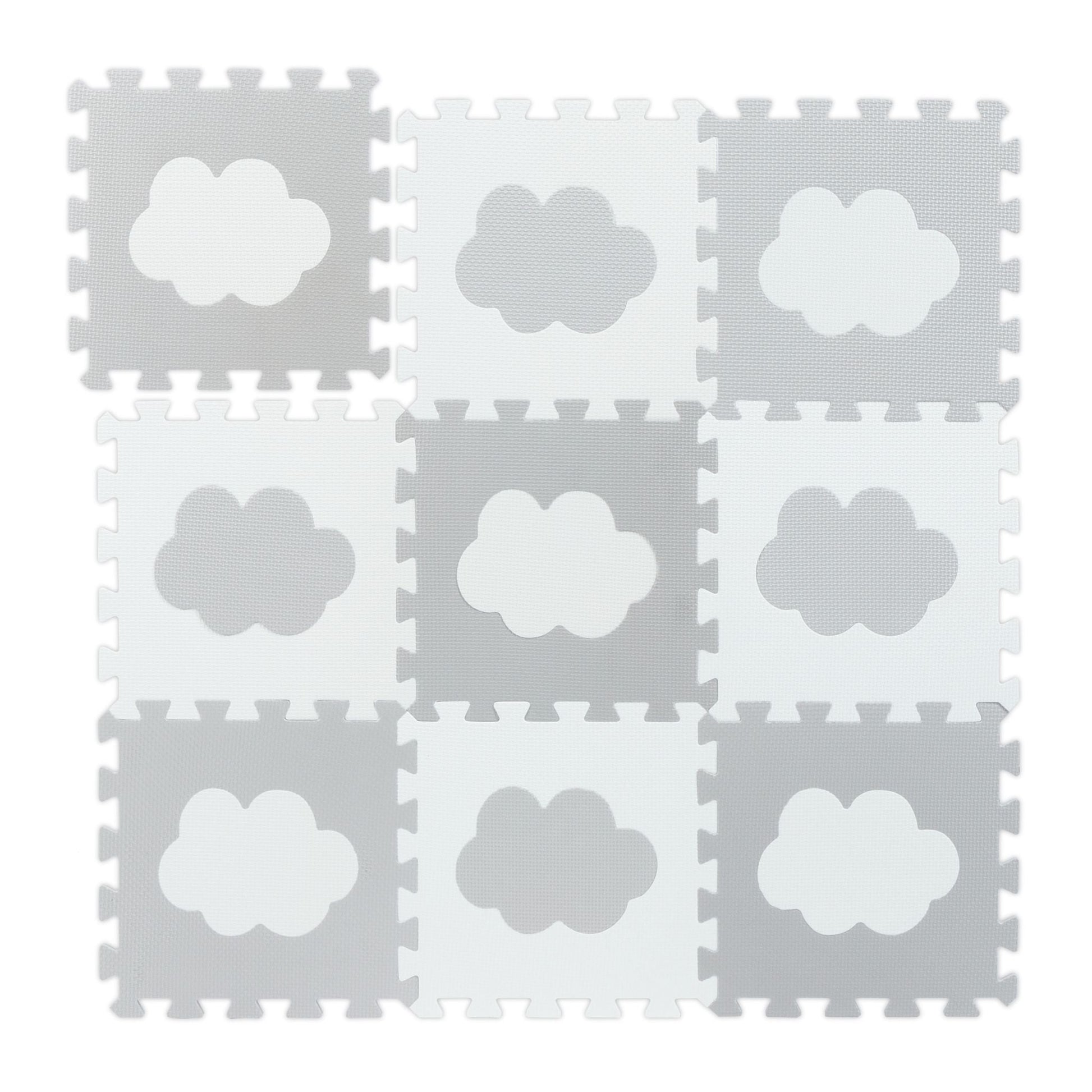 Puzzlematte Wolke 18-tlg. Weiss-Grau von Relaxdays