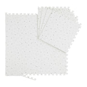 Puzzlematte Sterne 8tlg. Weiss-Grau von Relaxdays