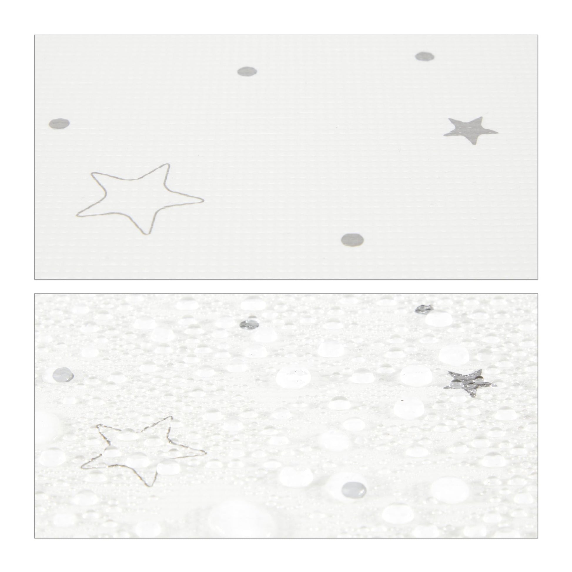 Puzzlematte Sterne 8tlg. Weiss-Grau von Relaxdays