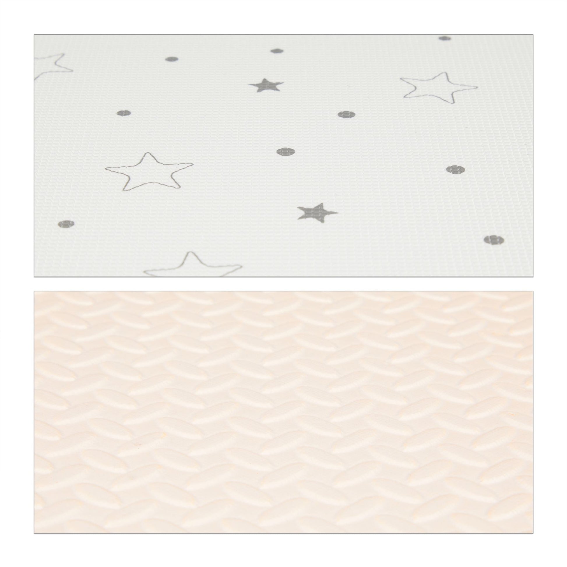 Puzzlematte Sterne 8tlg. Weiss-Grau von Relaxdays