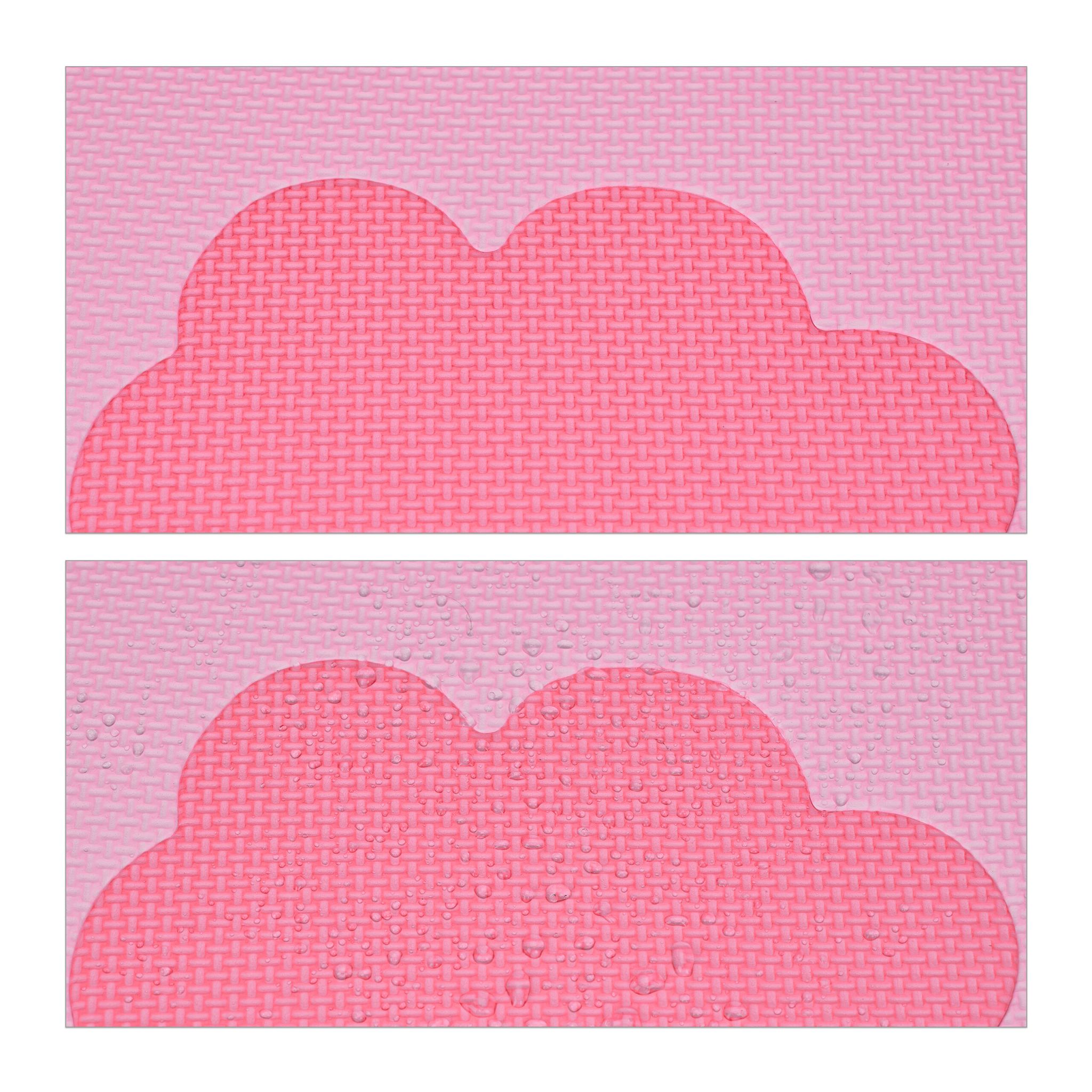 Puzzlematte mit Rand 34-tlg. Weiss-Pink-Rosa von Relaxdays