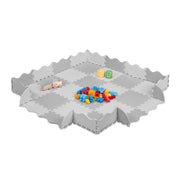 Puzzlematte mit Rand 36-tlg. Weiss-Grau von Relaxdays