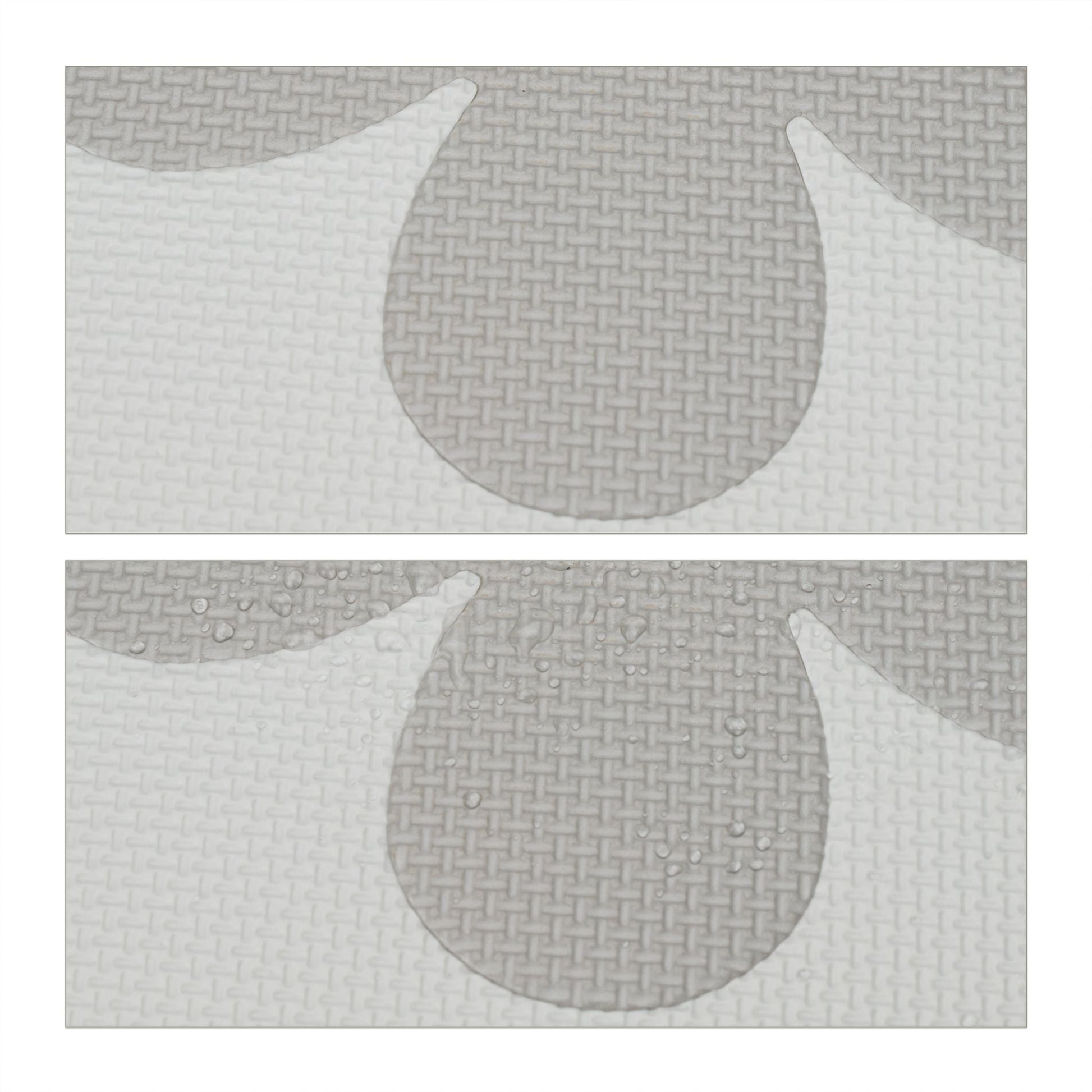Puzzlematte mit Rand 52-tlg. Weiss-Grau von Relaxdays