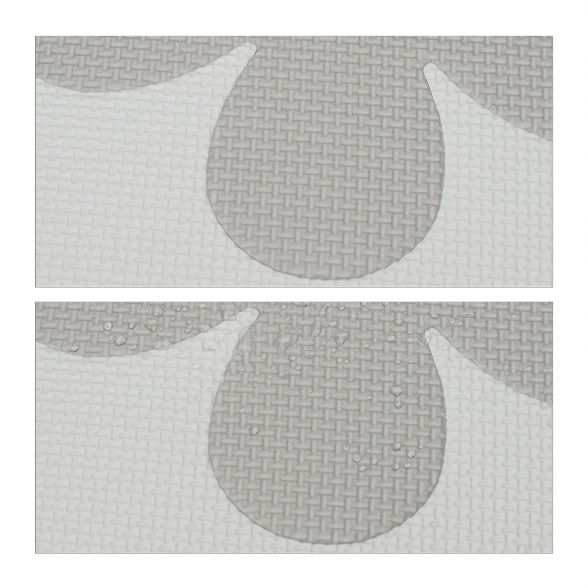 Puzzlematte mit Rand 52-tlg. Weiss-Grau von Relaxdays