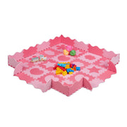 Puzzlematte mit Rand 52-tlg. Pink-Rosa von Relaxdays