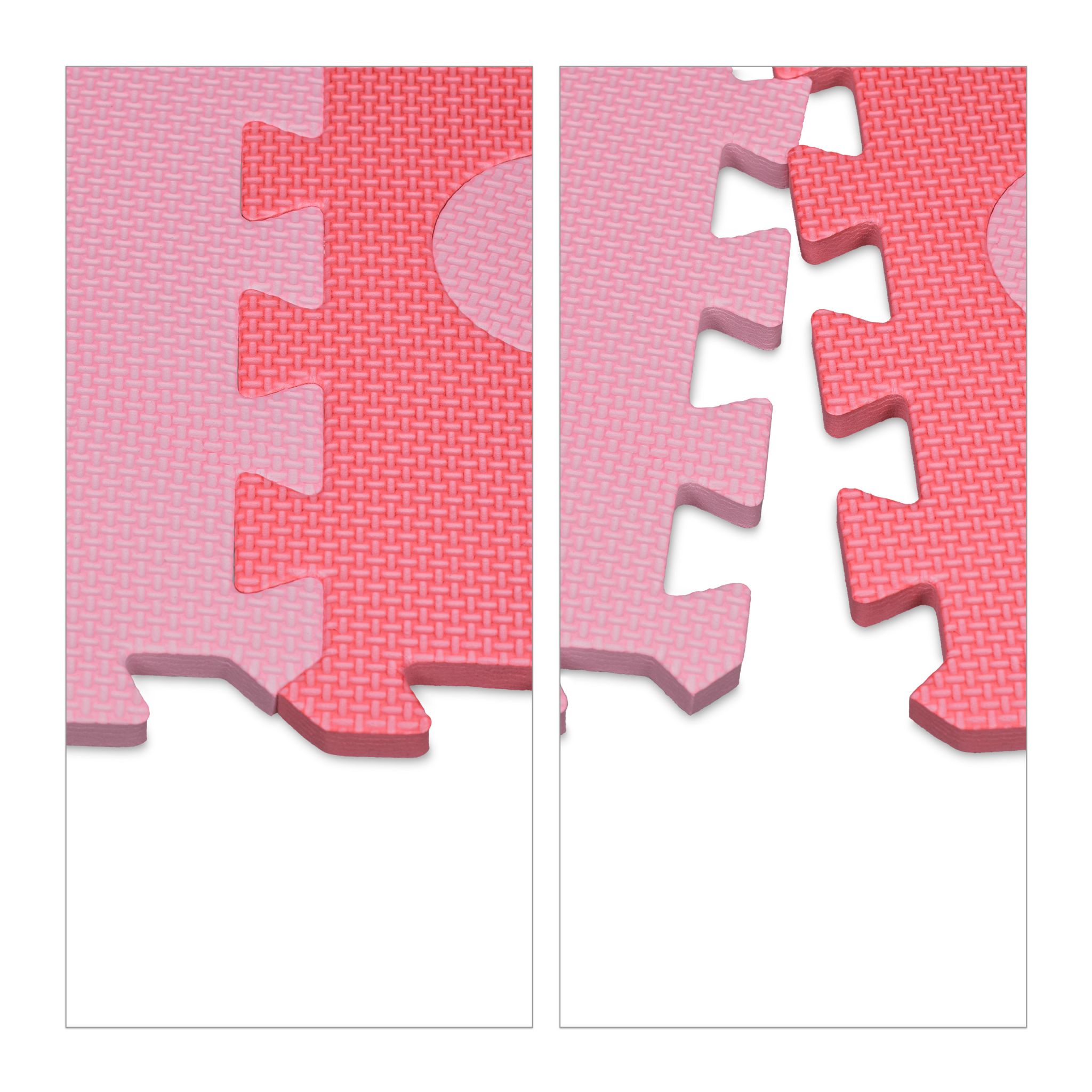 Puzzlematte mit Rand 52-tlg. Pink-Rosa von Relaxdays