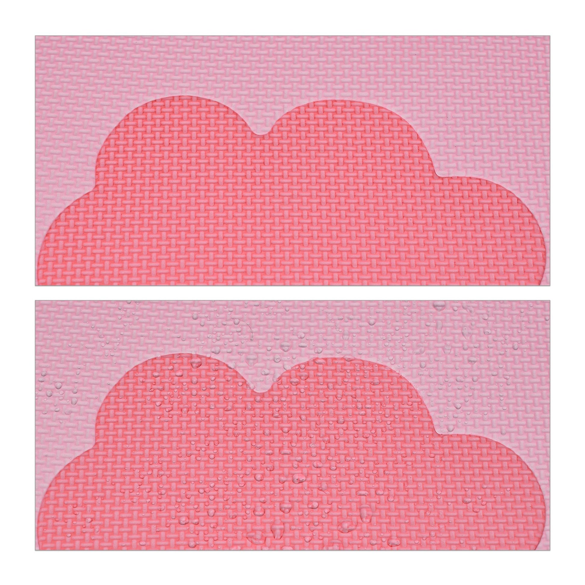 Puzzlematte mit Rand 52-tlg. Pink-Rosa von Relaxdays