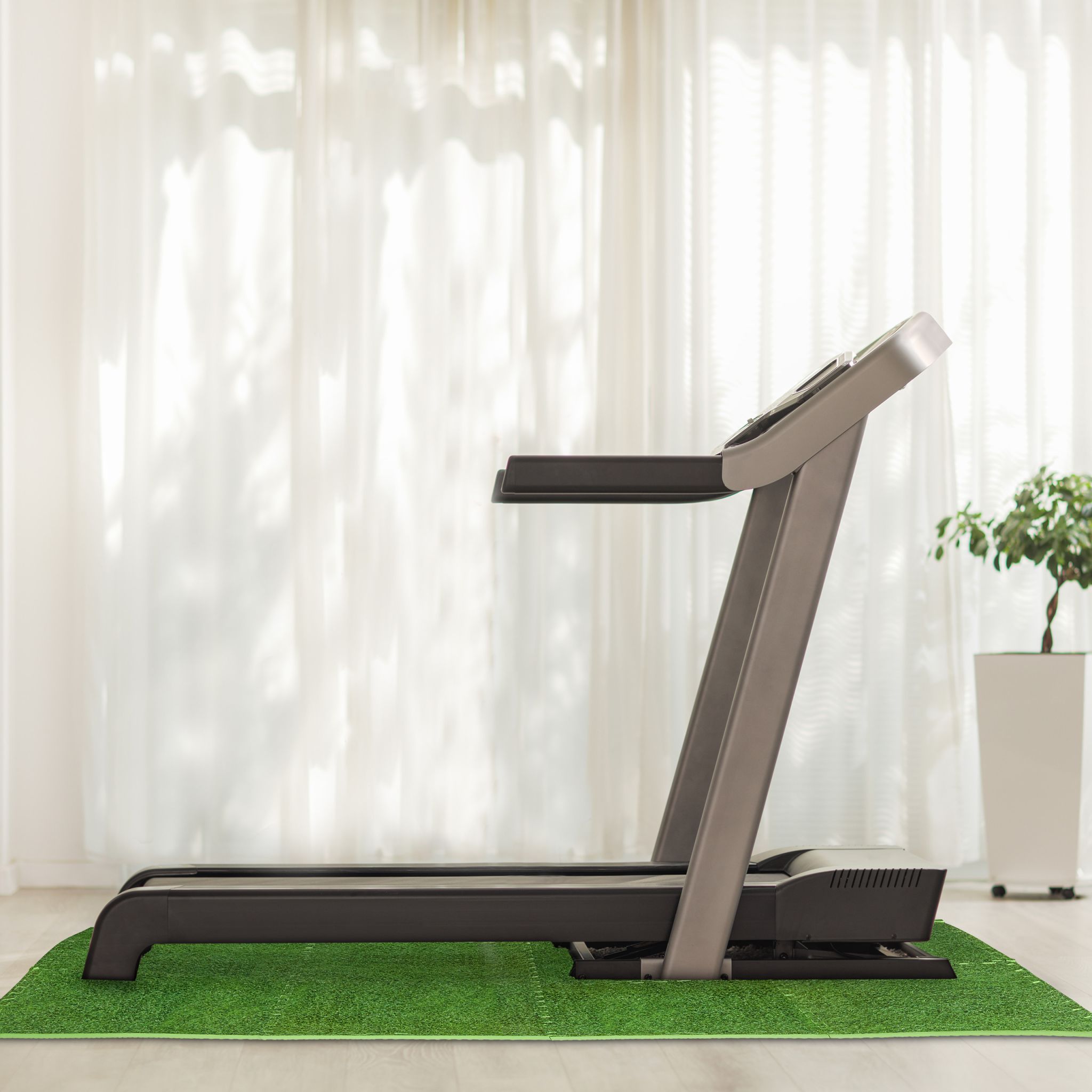 Bodenschutzmatte mit Motiv 8er-Set Grün-Schwarz von Relaxdays