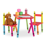 Kindersitzgruppe 3tlg. Gelb-Grün-Rot von Relaxdays