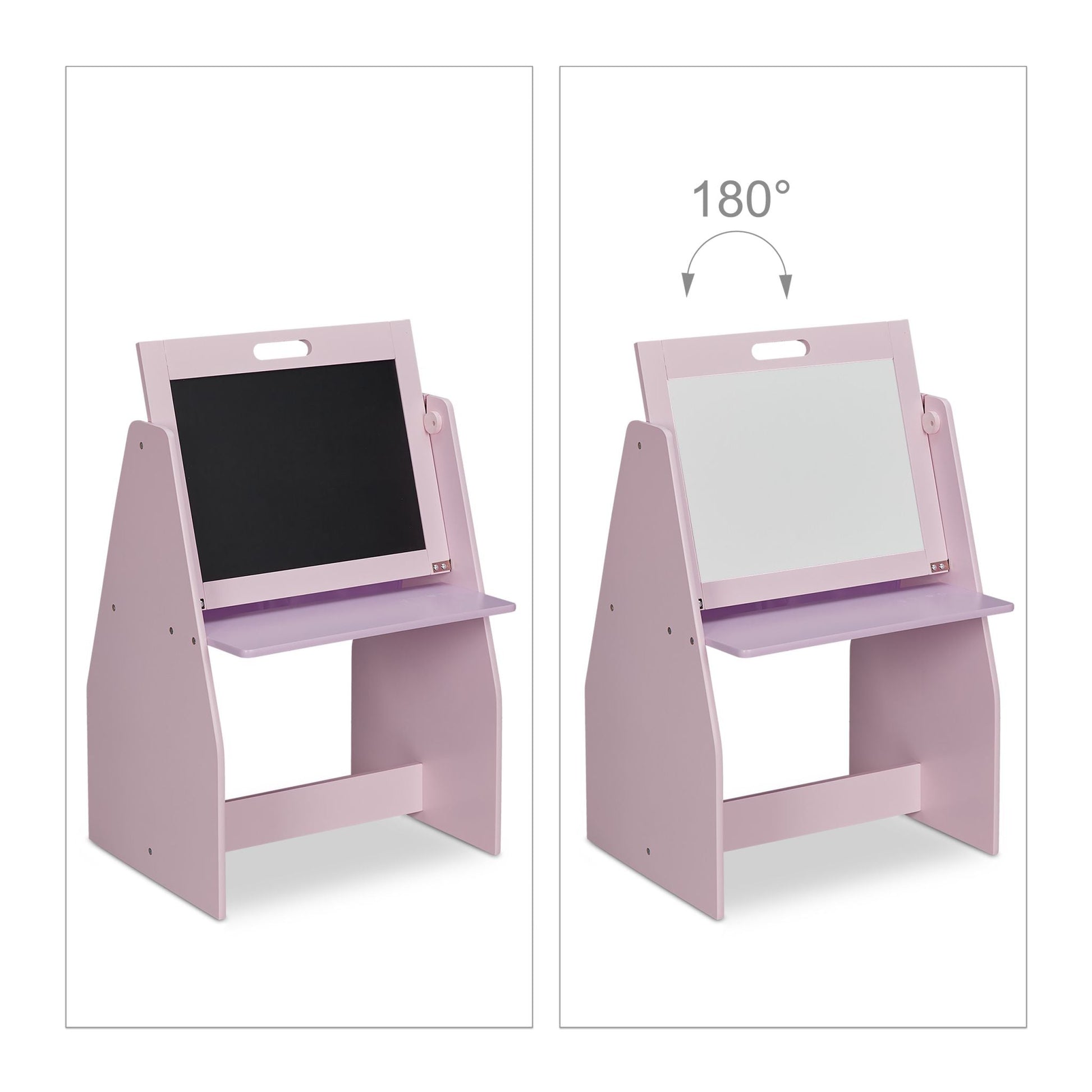 Kinderregal mit Tafel Gelb-Lila-Rosa von Relaxdays