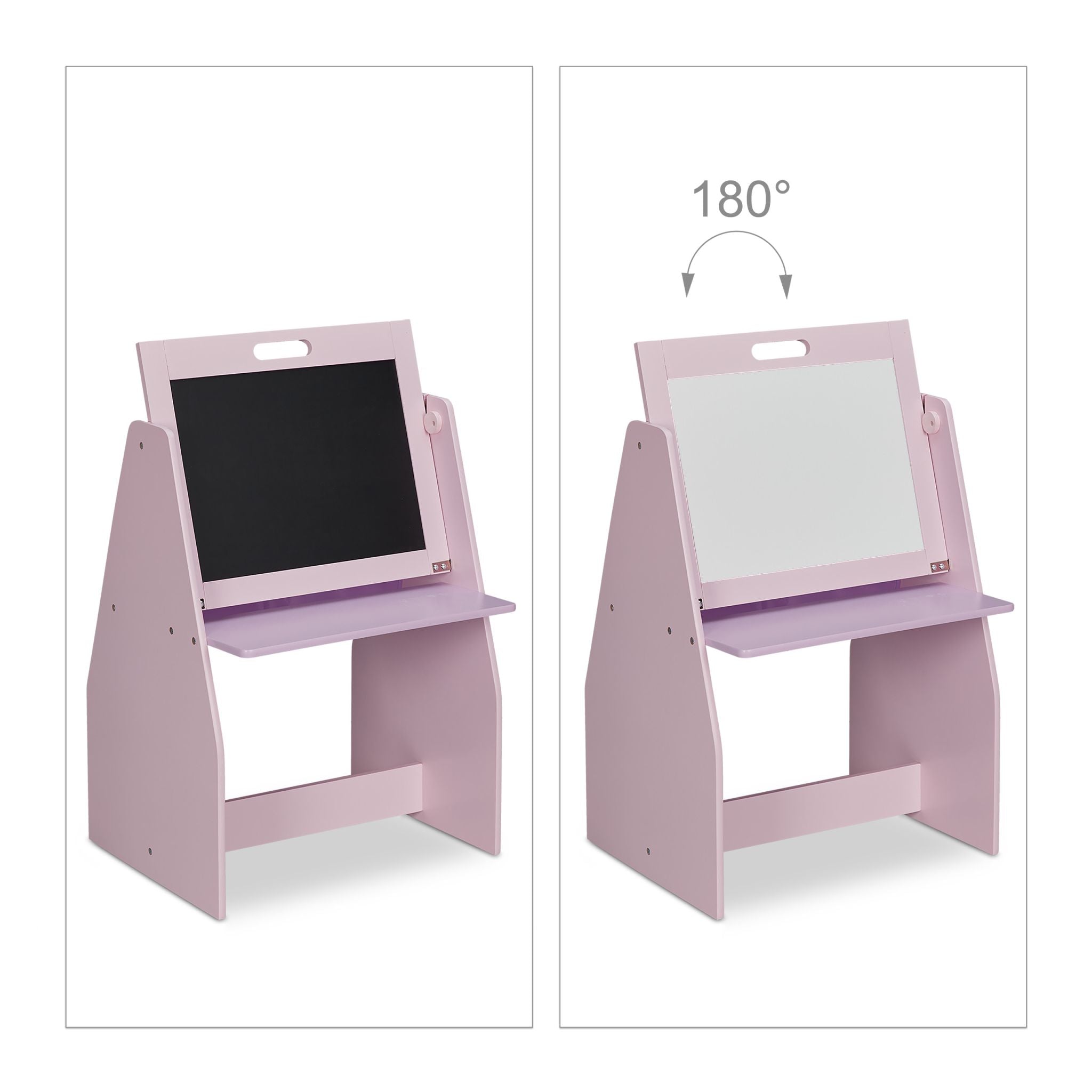 Kinderregal mit Tafel Gelb-Lila-Rosa von Relaxdays