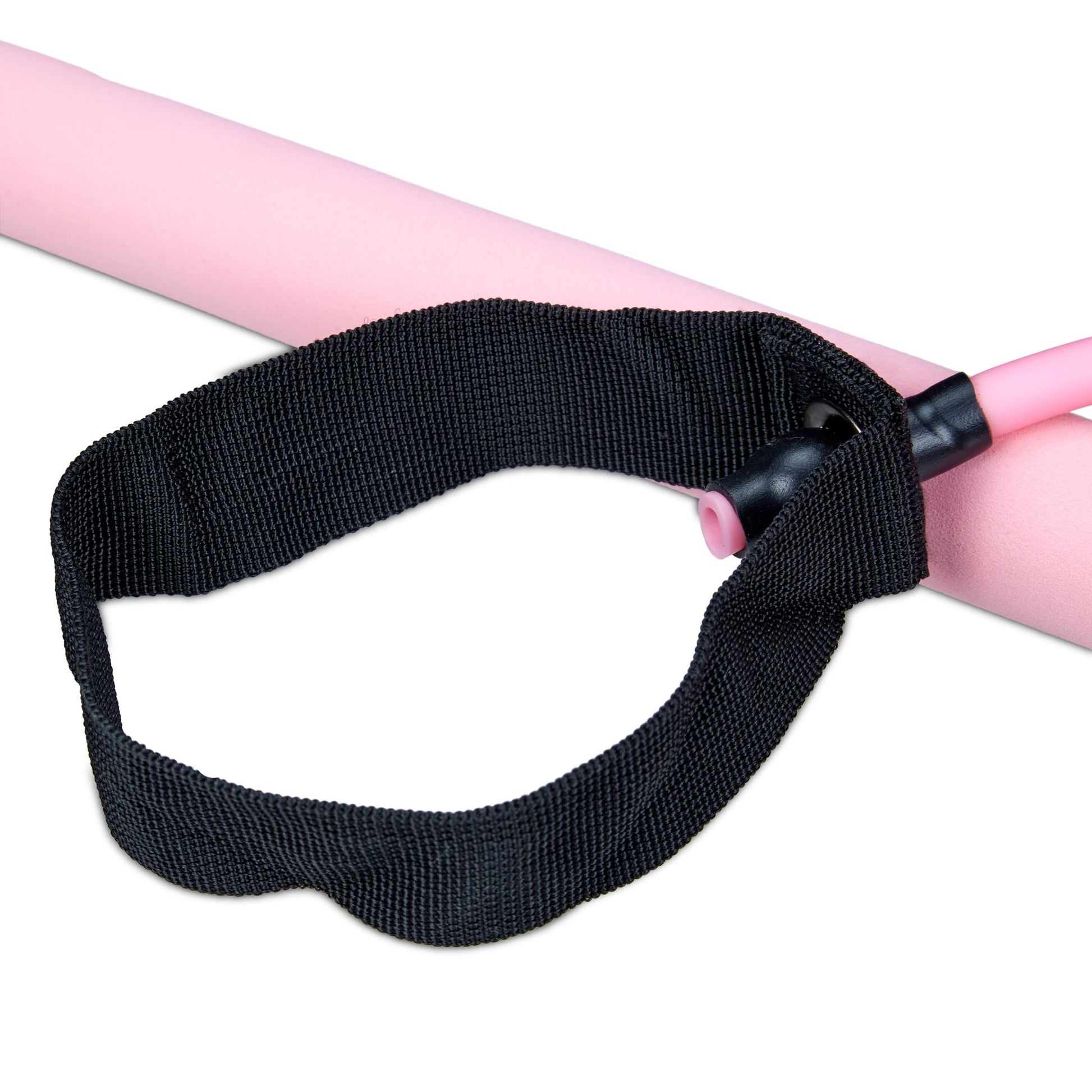 Pilatesstab mit Widerstandsbändern Pink-Schwarz von Relaxdays
