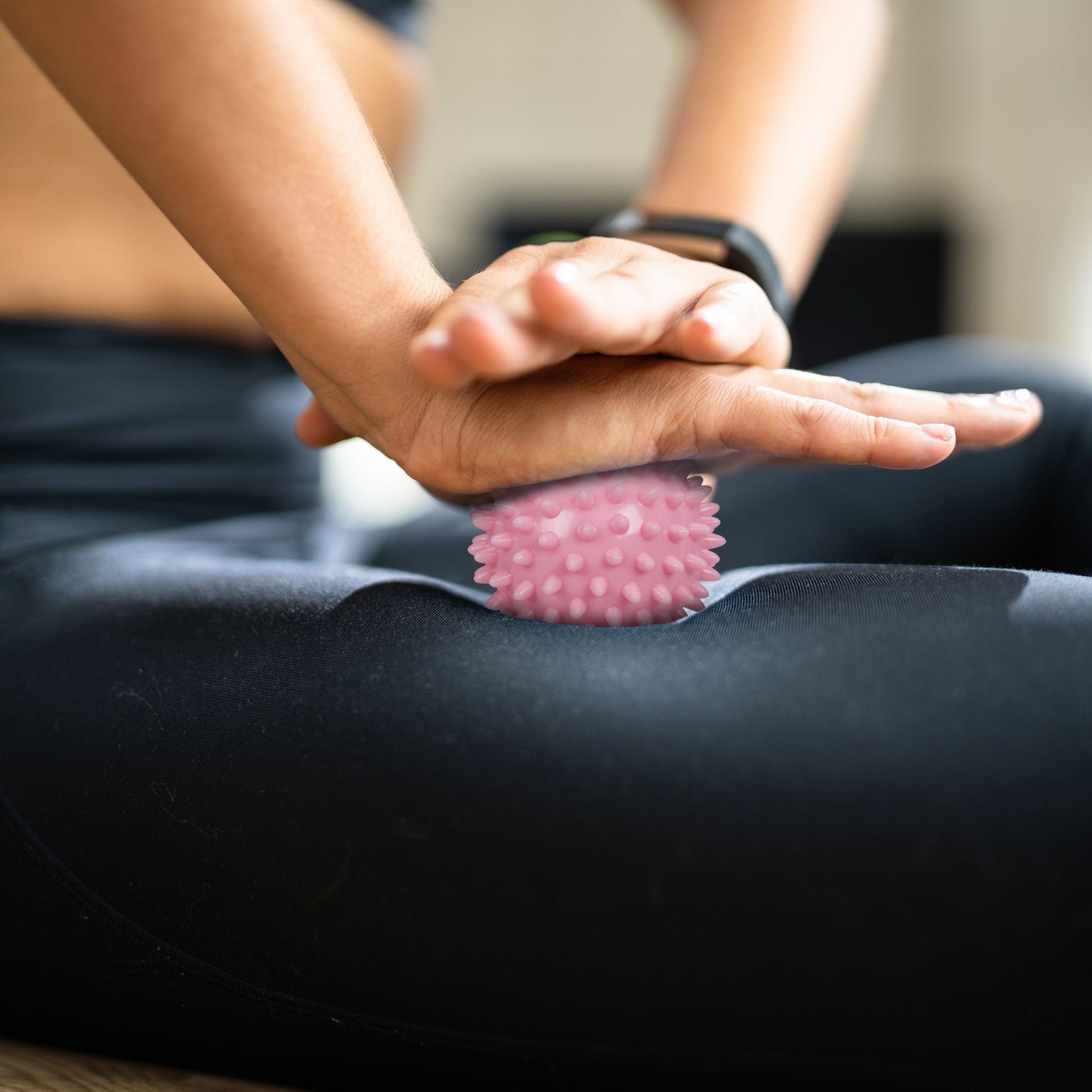 Faszienrolle 3er-Set Rosa-Grau von Relaxdays