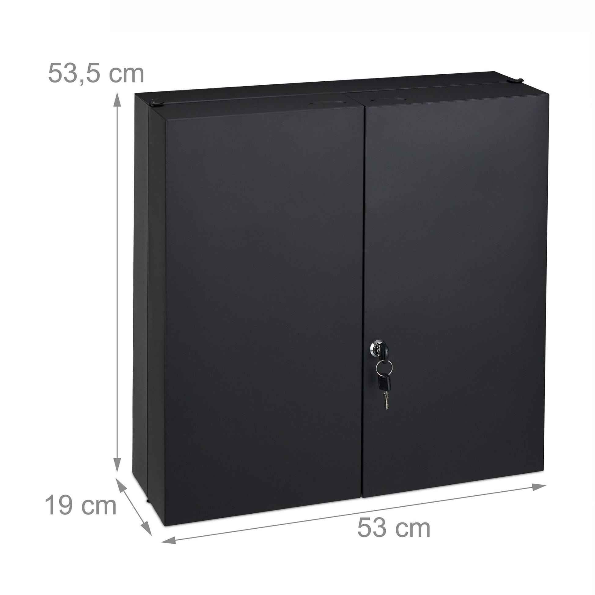Medizinschrank XXL in Anthrazit Anthrazit von Relaxdays