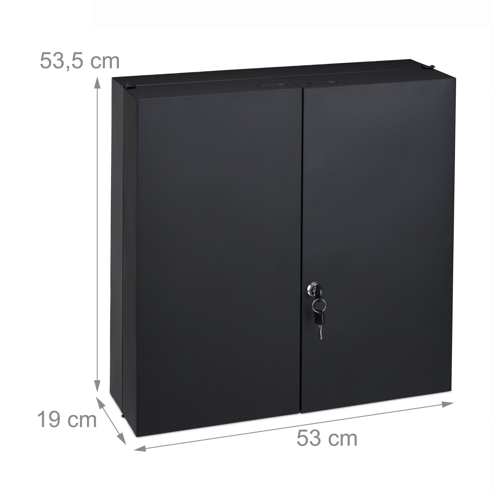 Medizinschrank XXL in Anthrazit Anthrazit von Relaxdays