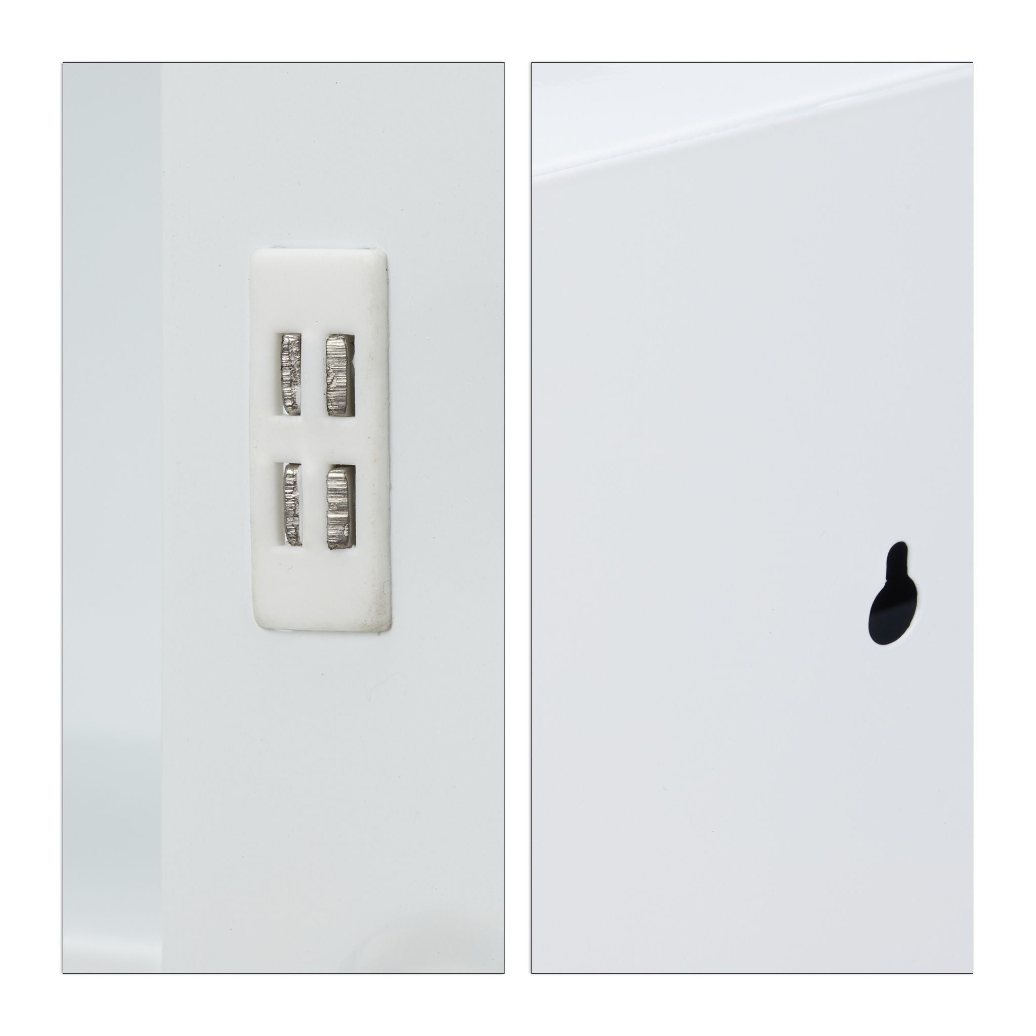 Medizinschrank XXL in Weiss Weiss-Schwarz von Relaxdays