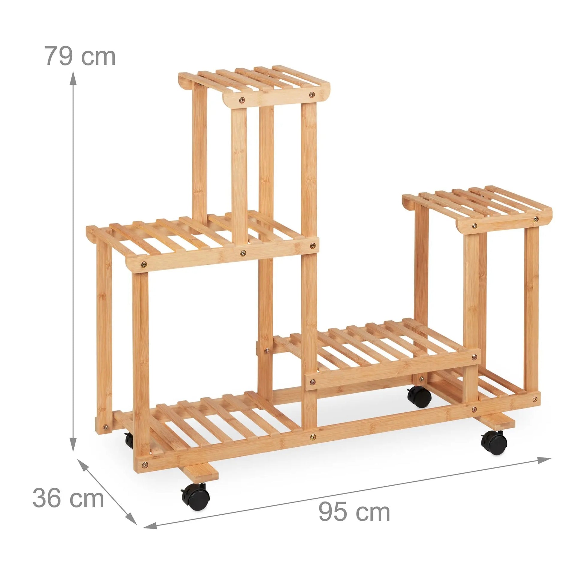 Pflanzenregal Bambus Hellbraun von Relaxdays