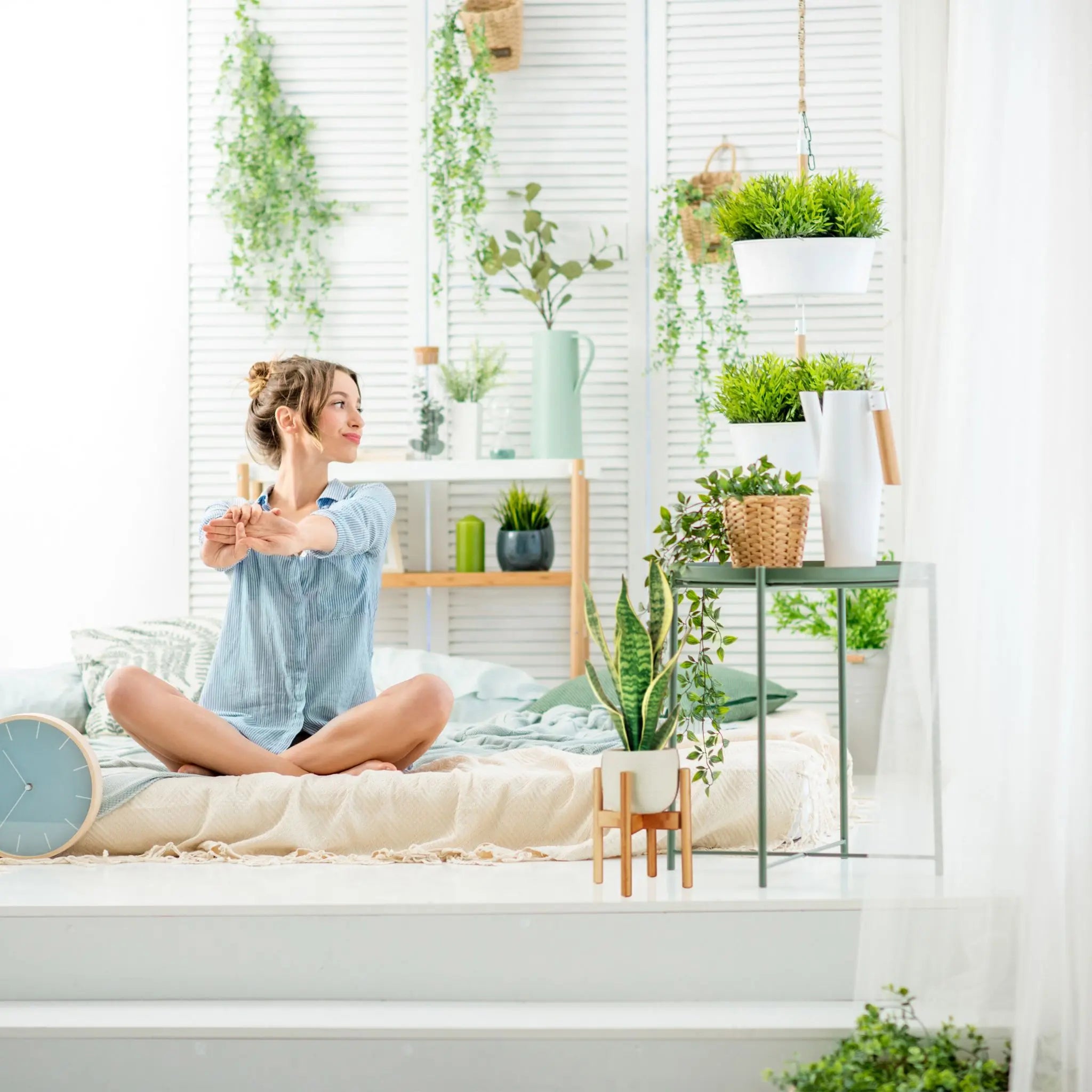 Pflanzenständer 2er-Set Hellbraun von Relaxdays