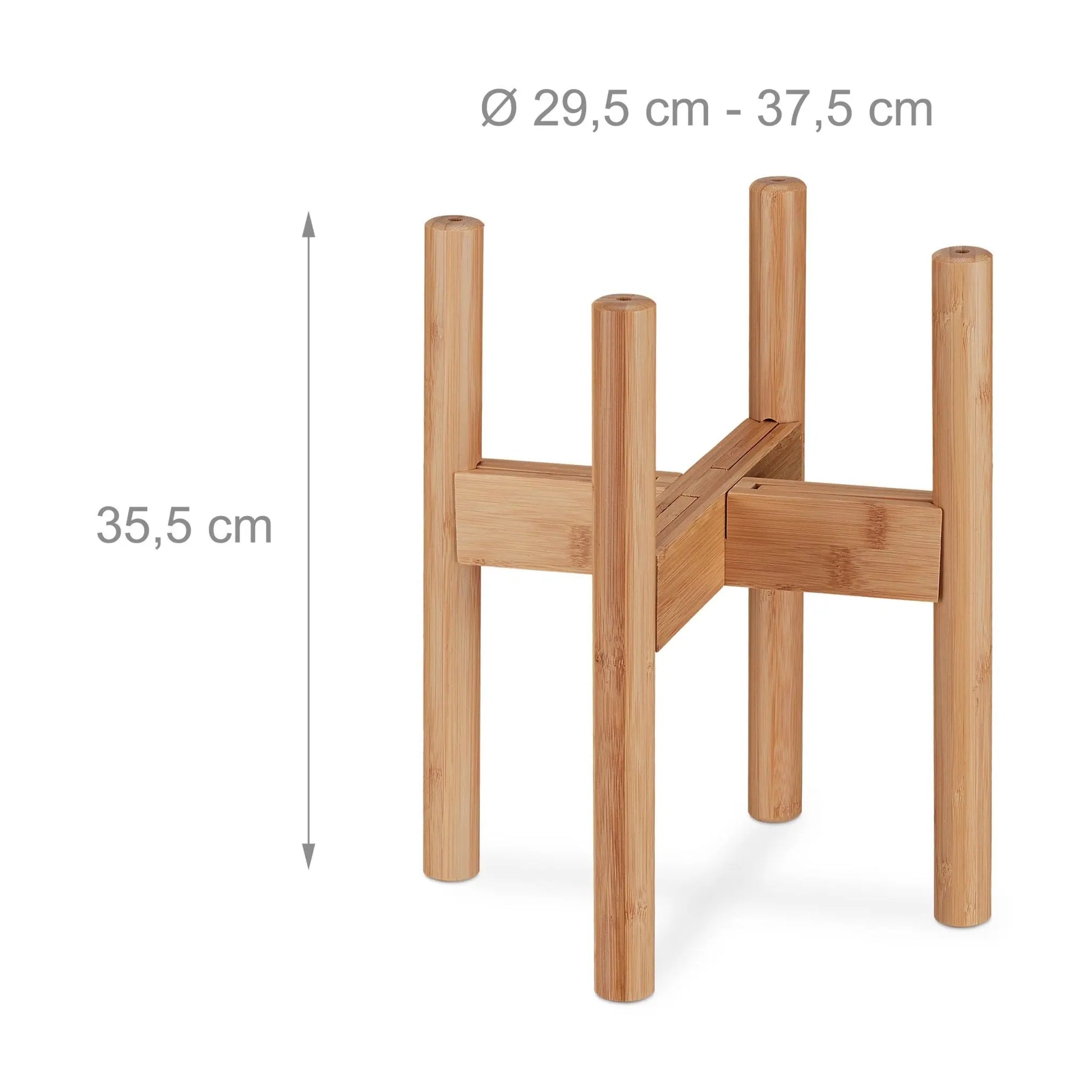 Pflanzenständer 2er-Set Hellbraun von Relaxdays