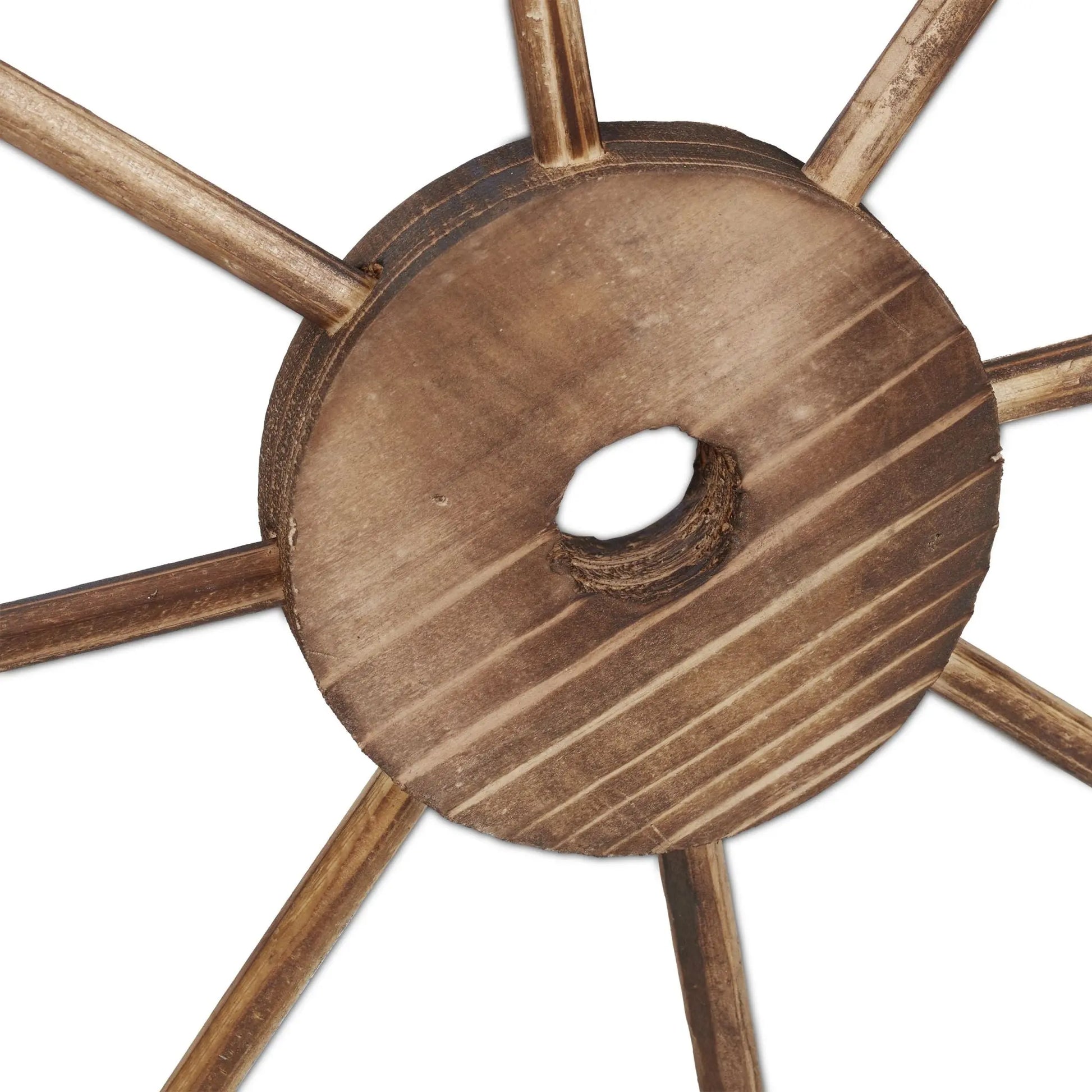 Wagenrad Holz 2er-Set Braun von Relaxdays