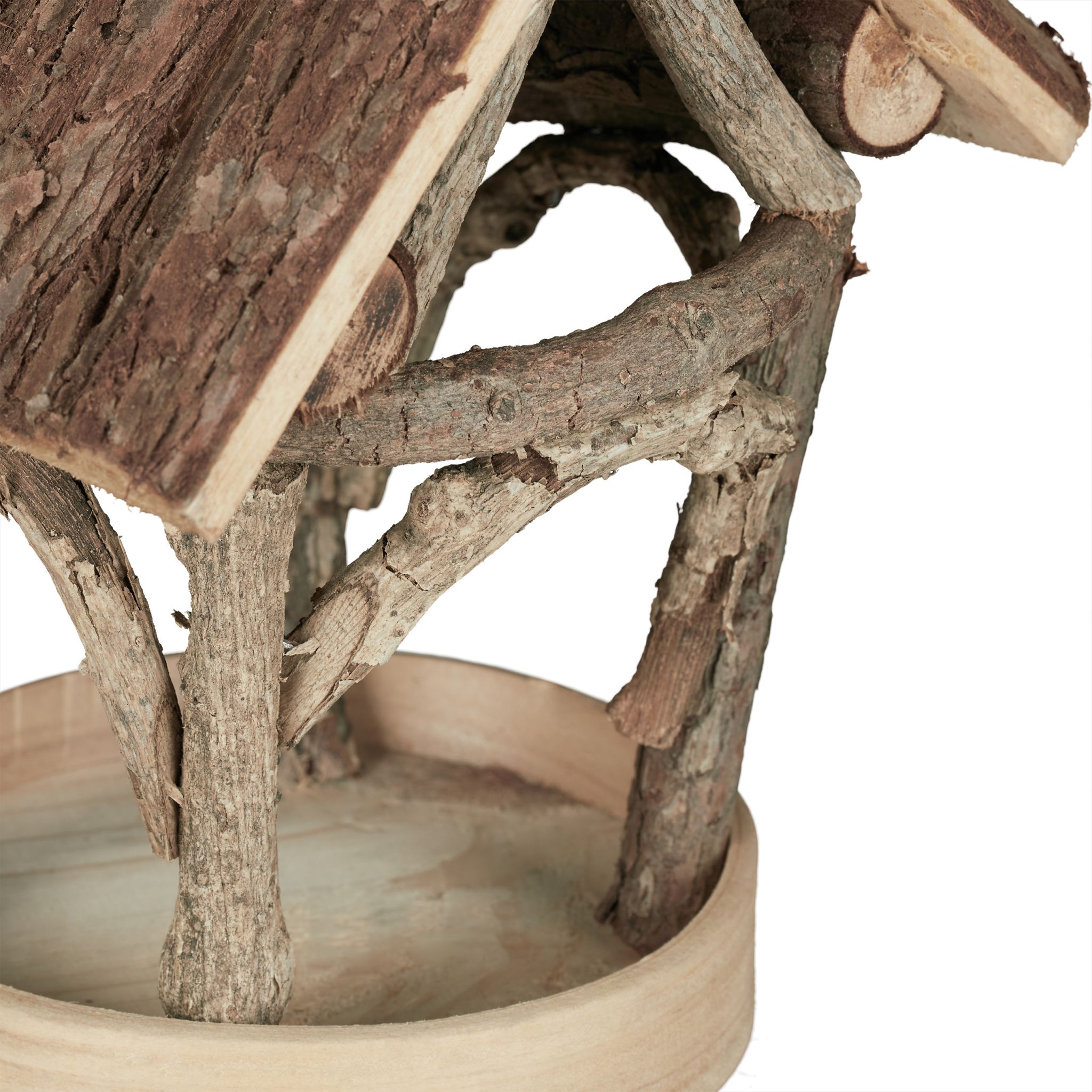 Vogelfutterhaus zum Aufhängen Hellbraun von Relaxdays