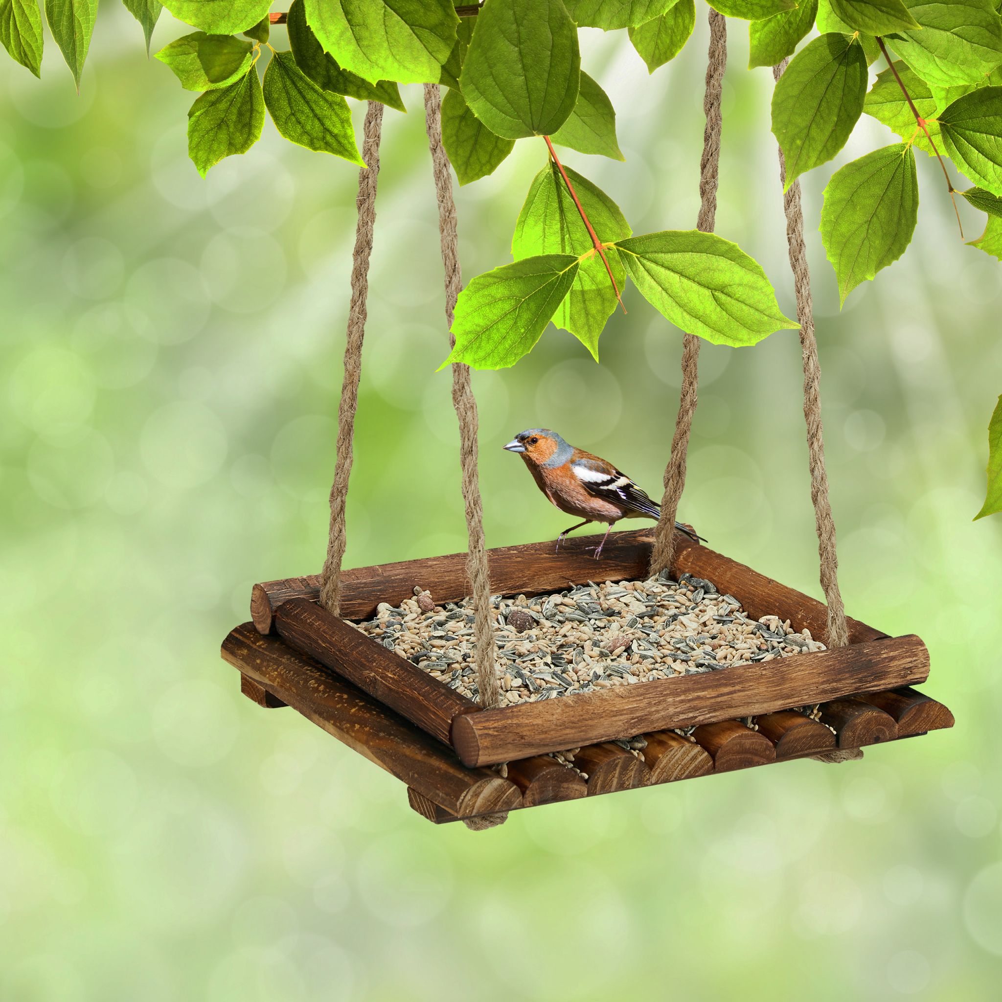 Vogelfutterstation Garten Braun von Relaxdays
