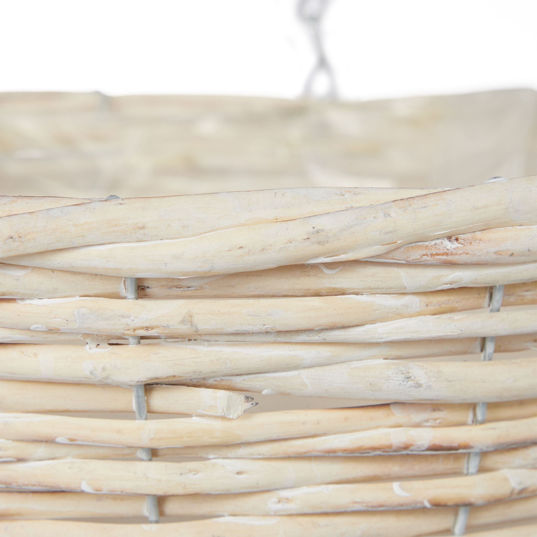 Geflochtene Blumenampel 3er-Set Beige von Relaxdays
