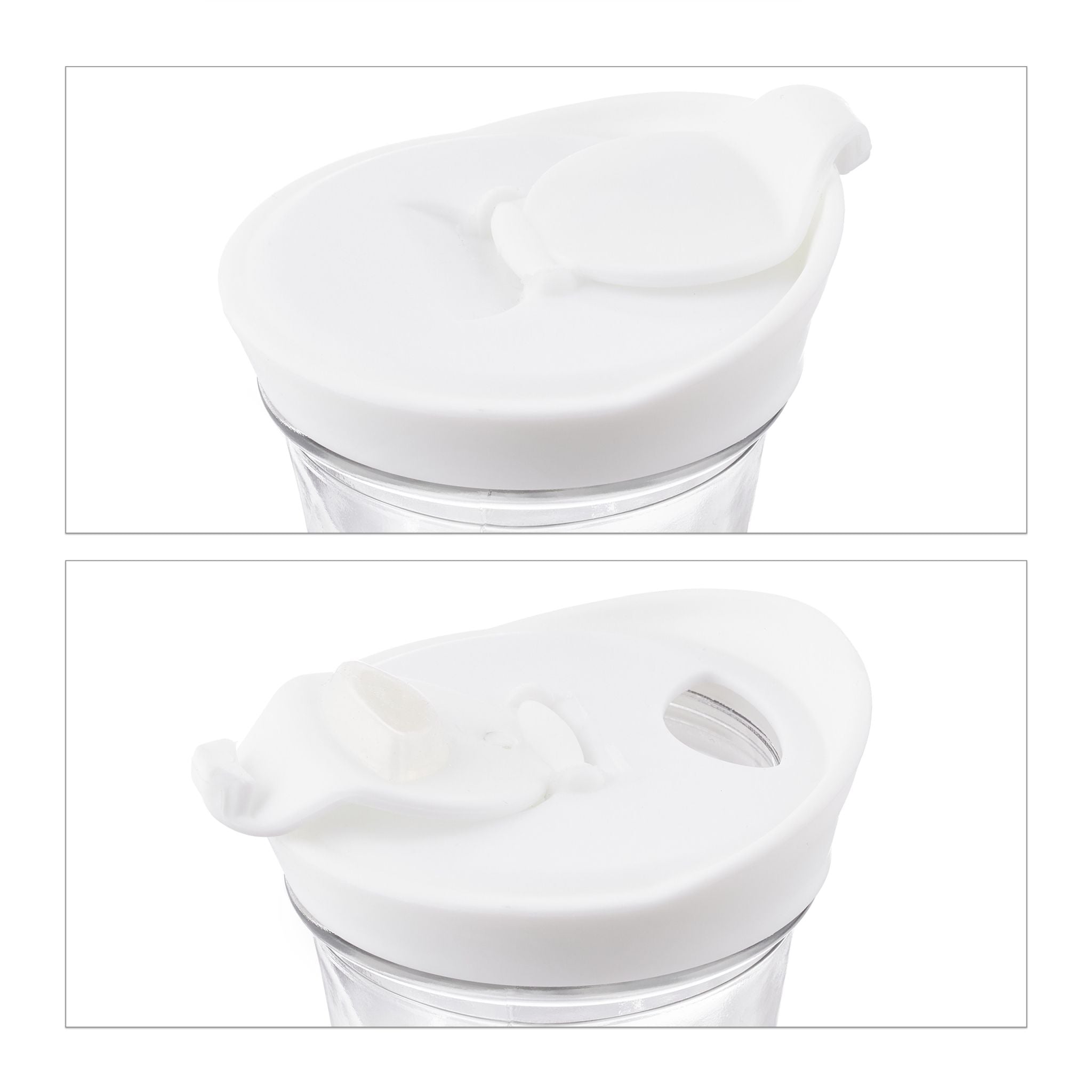 Wasserkaraffe Set mit Gläsern Weiss-Transparent von Relaxdays