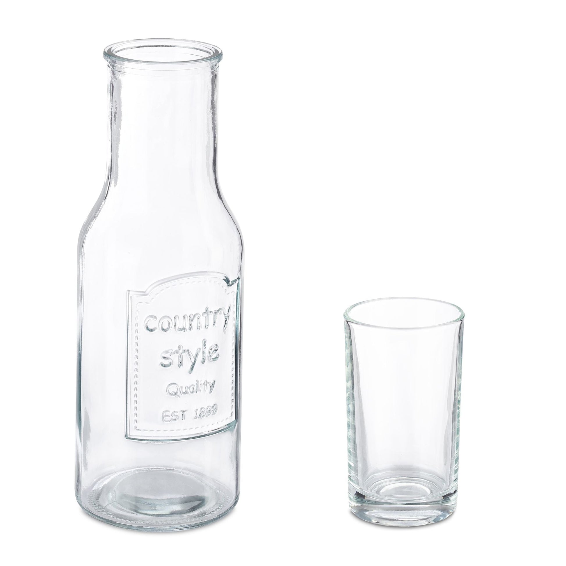 Wasserkaraffe Set mit Gläsern Transparent von Relaxdays