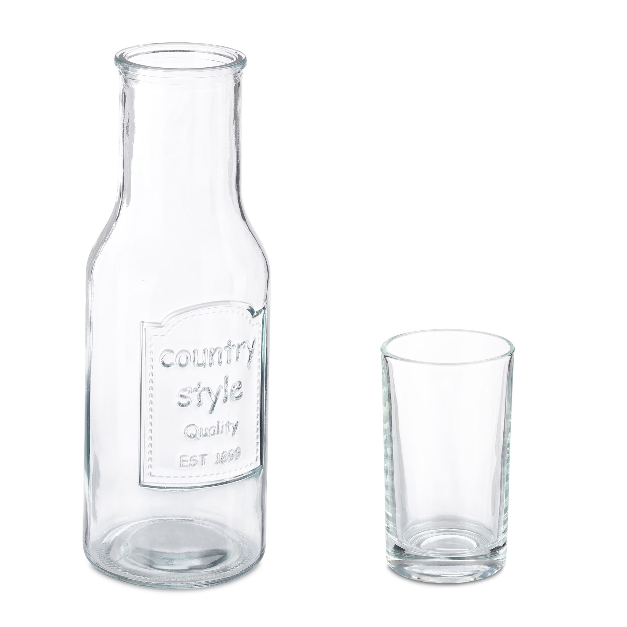 Wasserkaraffe Set mit Gläsern Transparent von Relaxdays