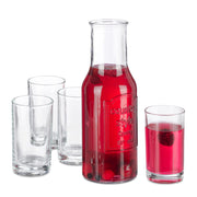 Wasserkaraffe Set mit Gläsern Transparent von Relaxdays