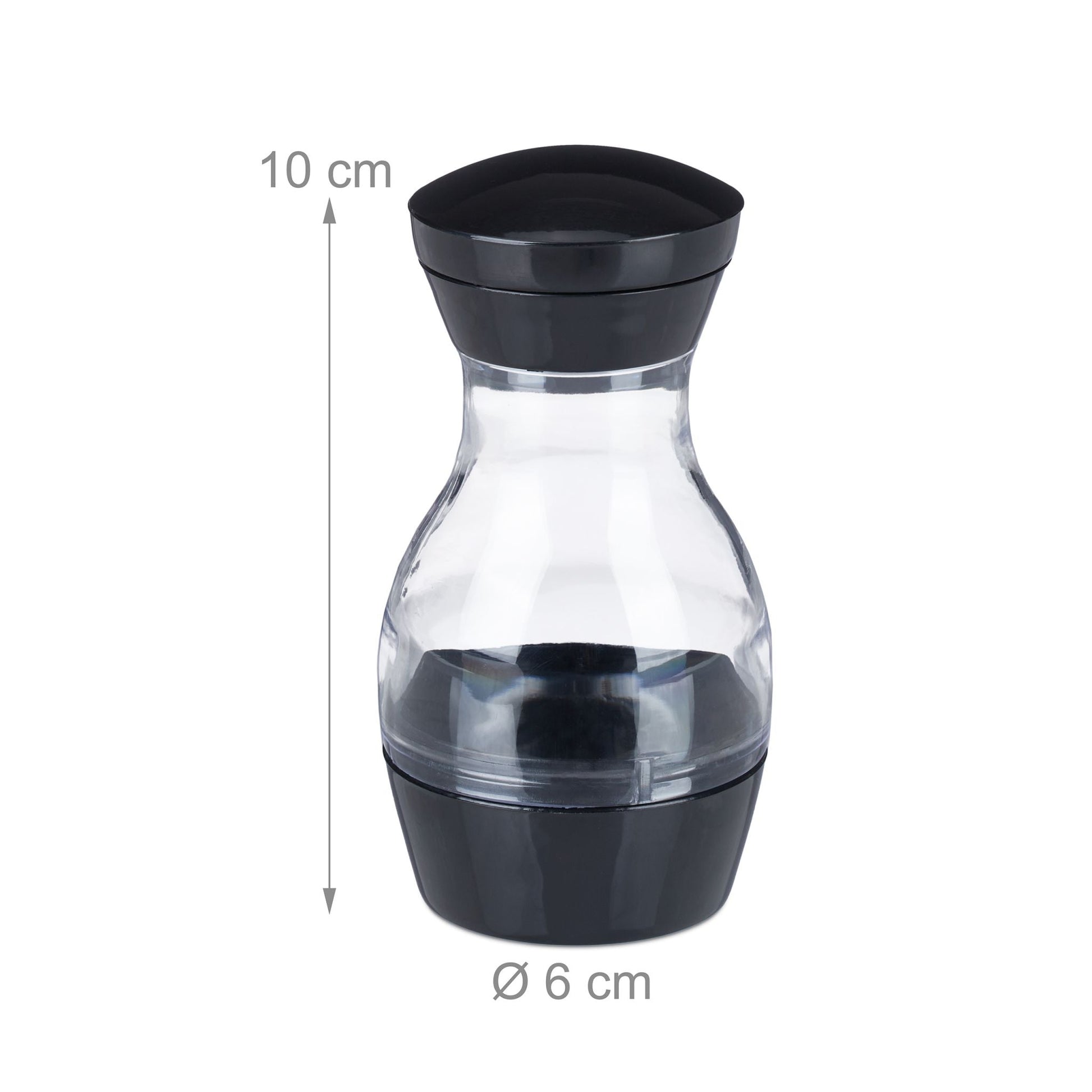 Gewürzkarussell mit 16 Gläsern Schwarz-Silber-Transparent von Relaxdays