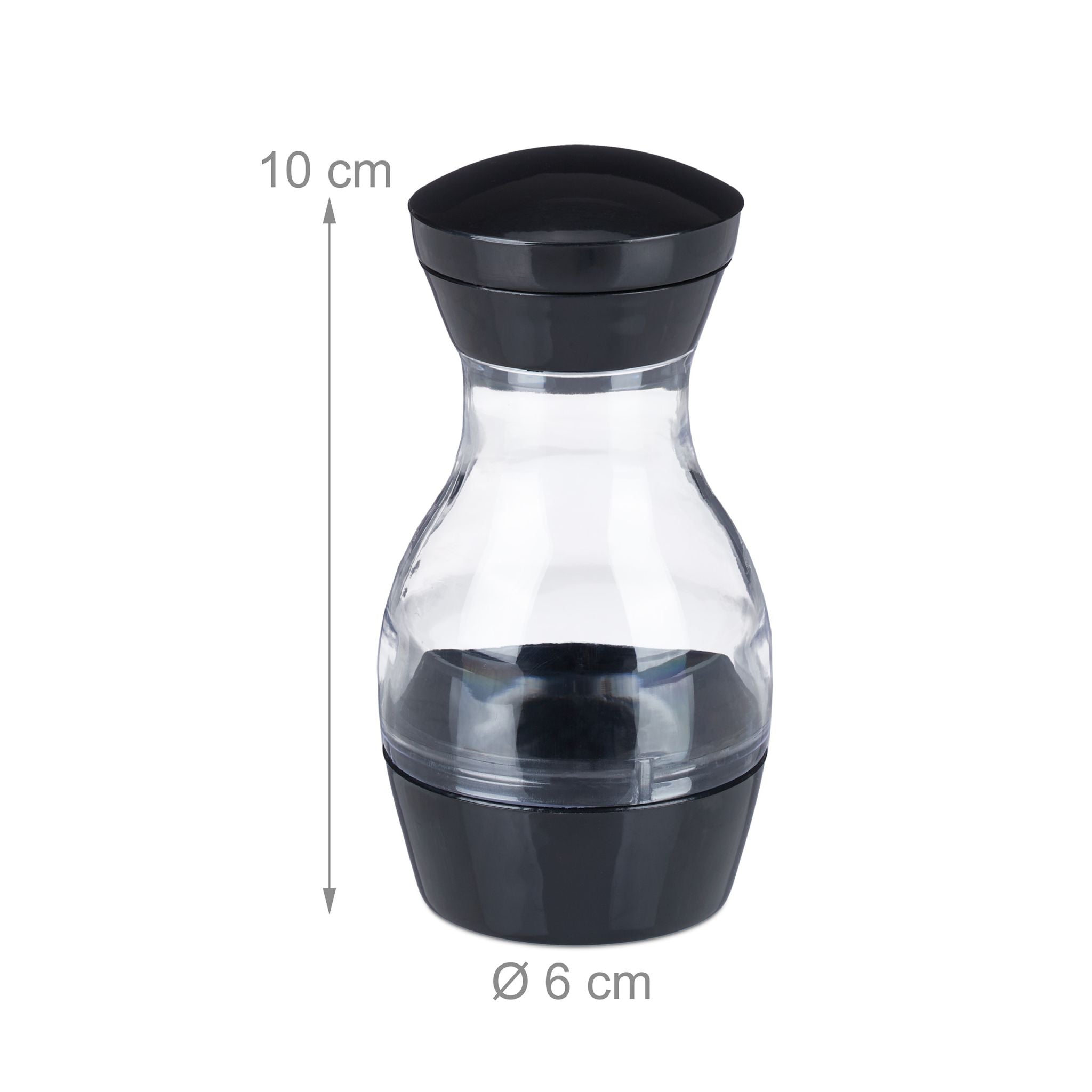 Gewürzkarussell mit 16 Gläsern Schwarz-Silber-Transparent von Relaxdays