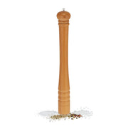 Salz- und Pfeffermühle XXL Holz Hellbraun-Silber von Relaxdays