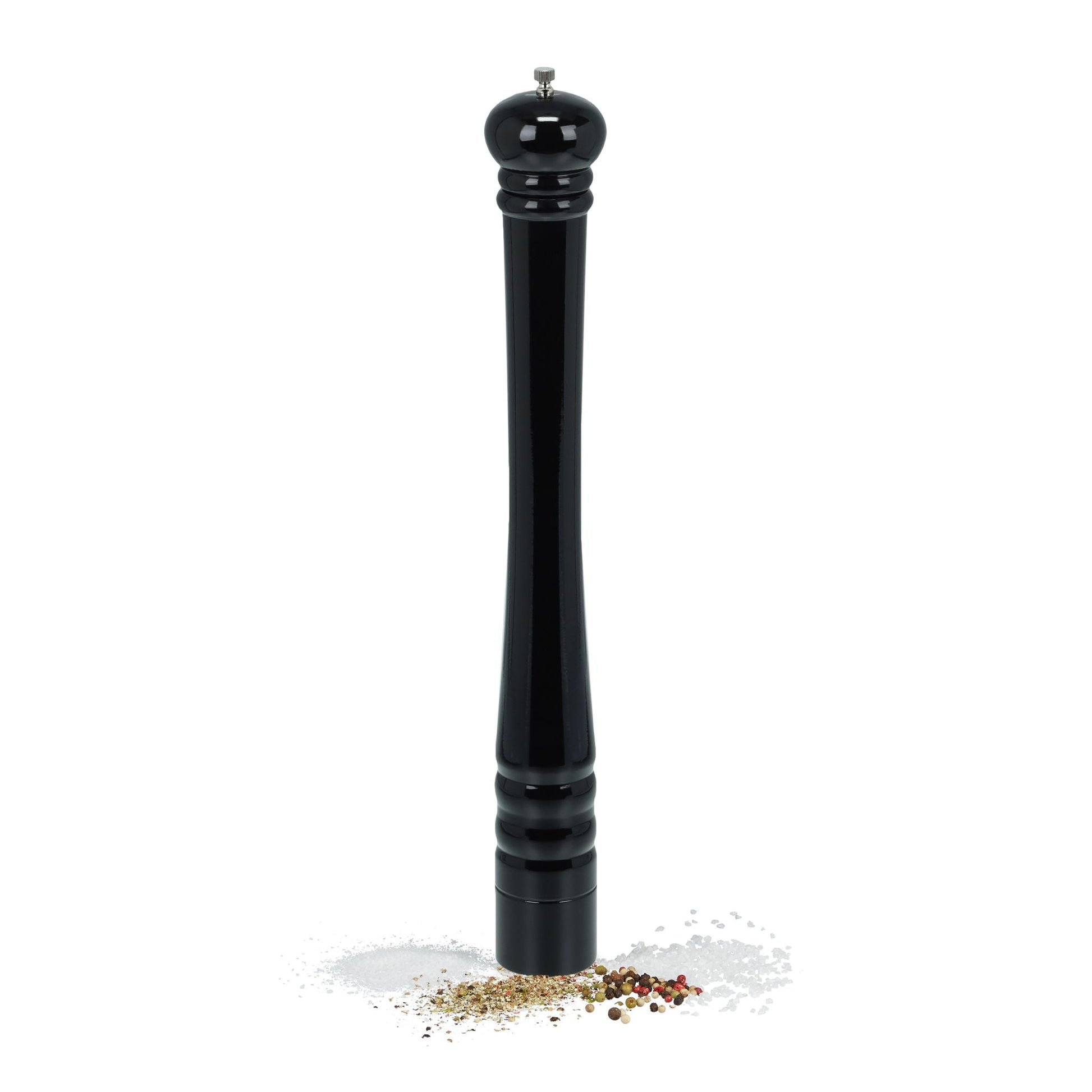 Salz- und Pfeffermühle XXL Holz Schwarz-Silber von Relaxdays