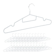 Gummierte Kleiderbügel 24er-Set Silber-Grau von Relaxdays