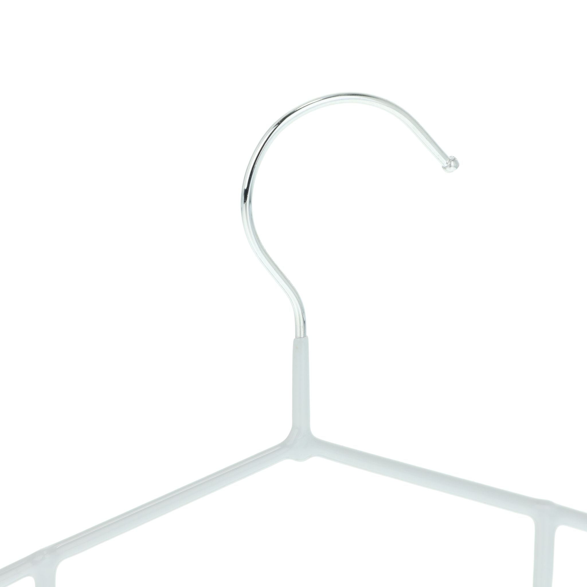 Gummierte Kleiderbügel 24er-Set Silber-Grau von Relaxdays