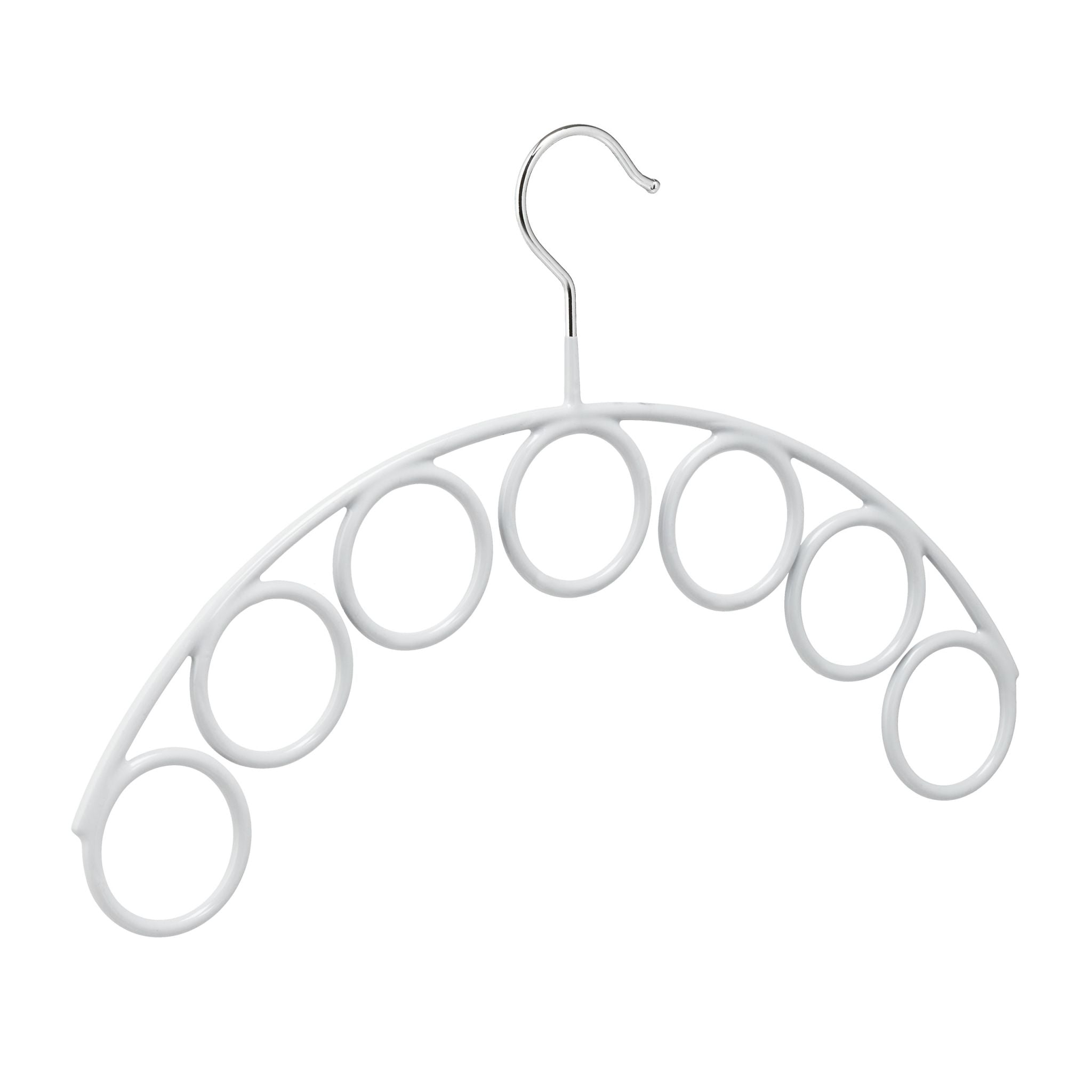 Schalhalter mit 7 Ringen Silber-Grau von Relaxdays