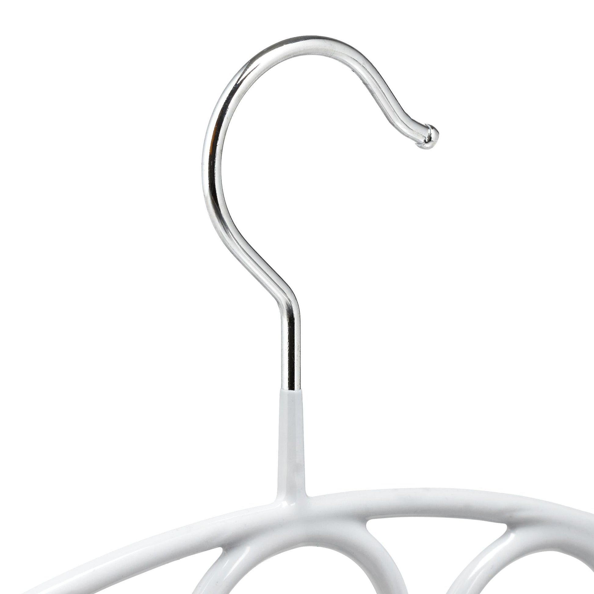 Schalhalter mit 7 Ringen Silber-Grau von Relaxdays
