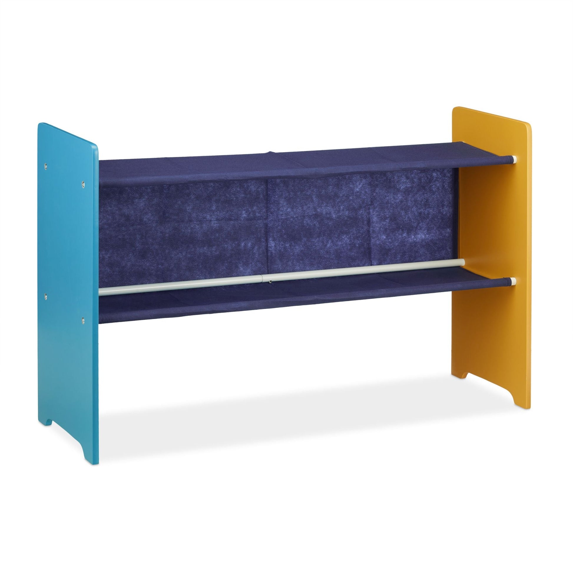 Kinderregal mit Boxen Monster Dunkelblau-Orange-Türkis von Relaxdays