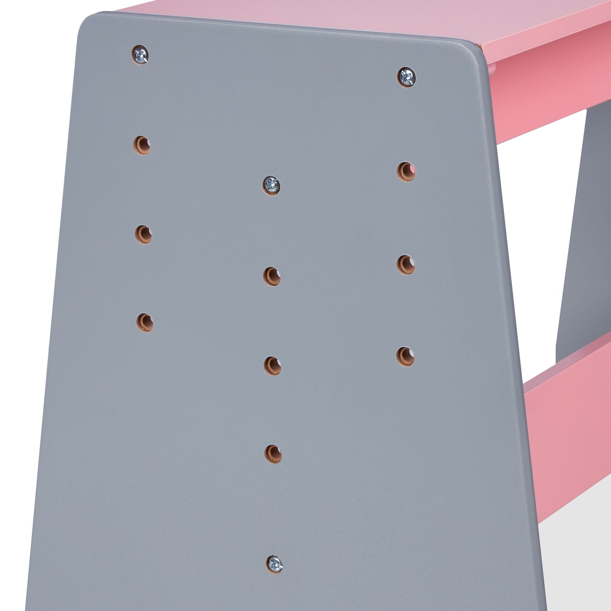 Kindertisch höhenverstellbar Rosa-Grau von Relaxdays