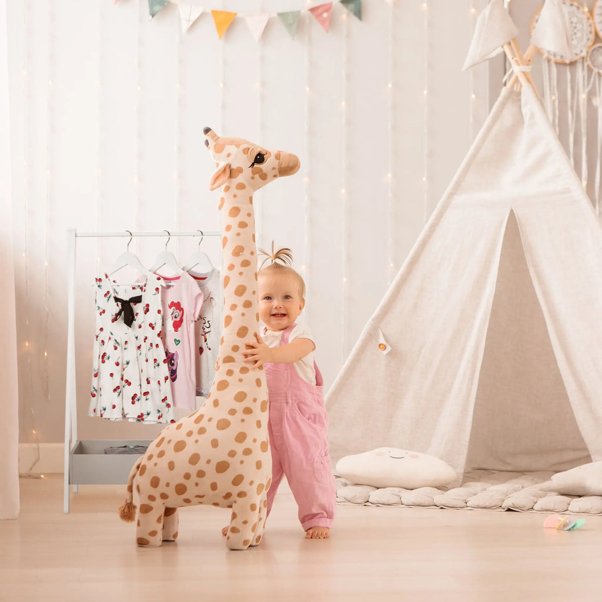 Kleiderständer für Kinder Weiss-Grau von Relaxdays