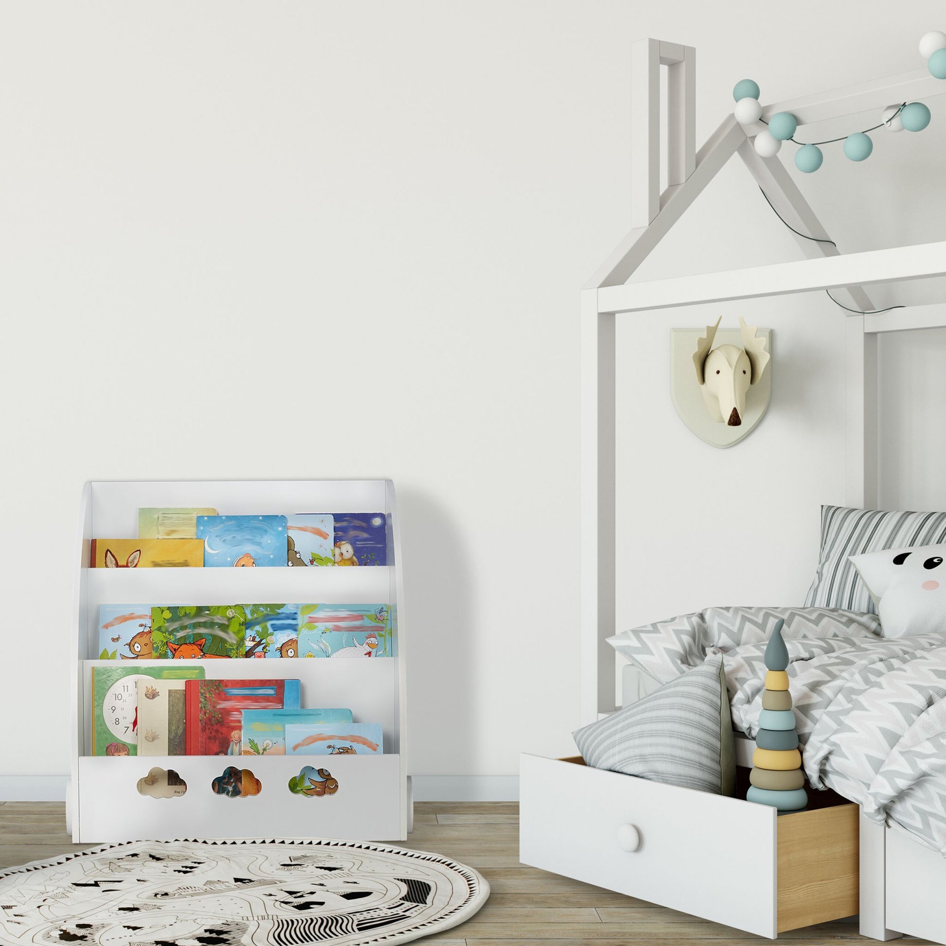 Bücherregal für Kinder Weiss von Relaxdays