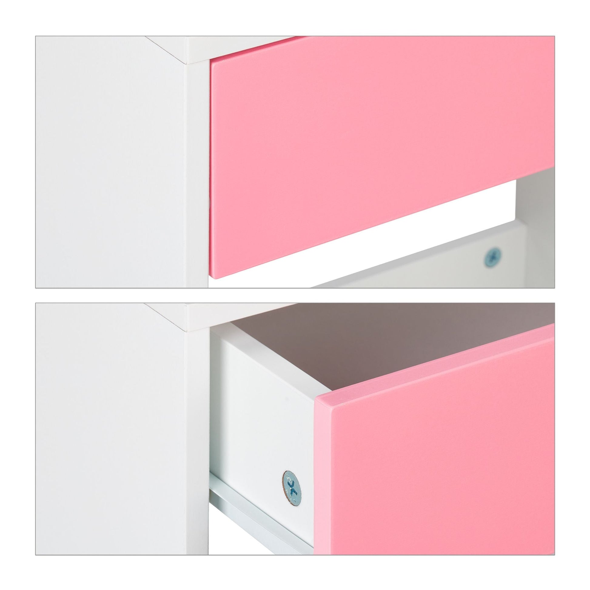 Kinder Schreibtisch und Stuhl Schwan Weiss-Rosa von Relaxdays